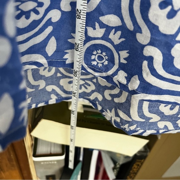 Jude Connally Blue and White Floral Tunic Beach Coverup Dress Size Small - Picture 8 of 9